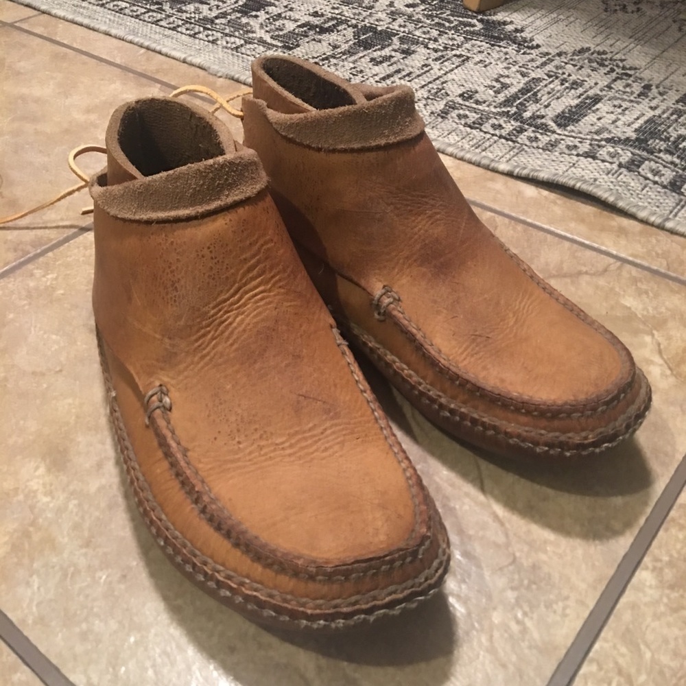 Handmade leather moccasins